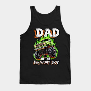 Dad Of The Birthday Boy Monster Truck Birthday Novelty Tank Top